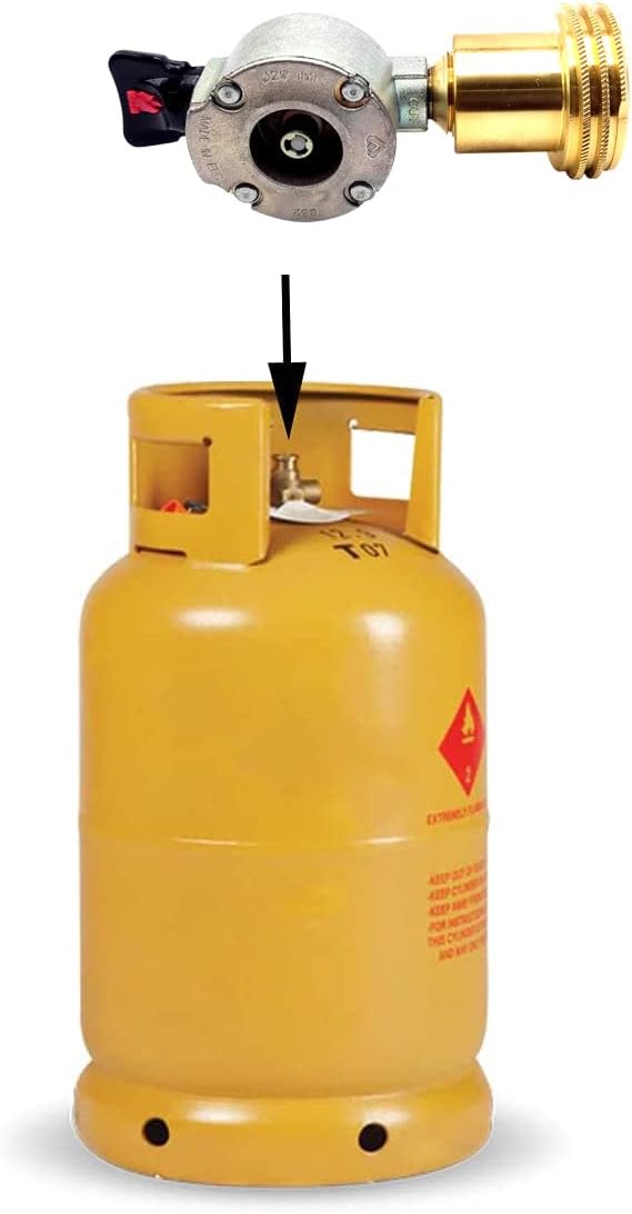 DISH LPG LPG to 20mm Clip On Type 511 Adapter for Filling Gas Cylinders in France, Italy, East Germany